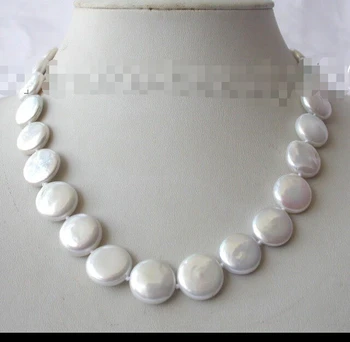 *****stunning big 15mm round white coin freshwater cultured pearl necklace s1324
*****stunning big 15mm round white coin freshwater cultured pearl necklace s1324