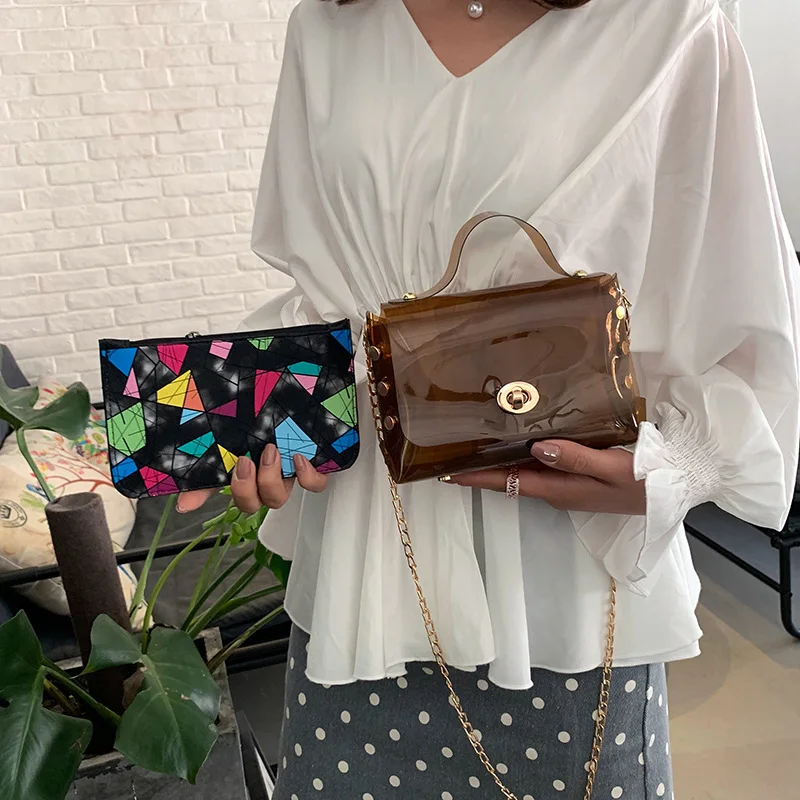 Summer Transparent Jelly Bag Crossbody Tote Bags Women 2019 Quality PVC Luxury Handbags Designer Ladies Beach Clear Shoulder Bag
Summer Transparent Jelly Bag Crossbody Tote Bags Women 2019 Quality PVC Luxury Handbags Designer Ladies Beach Clear Shoulder Bag