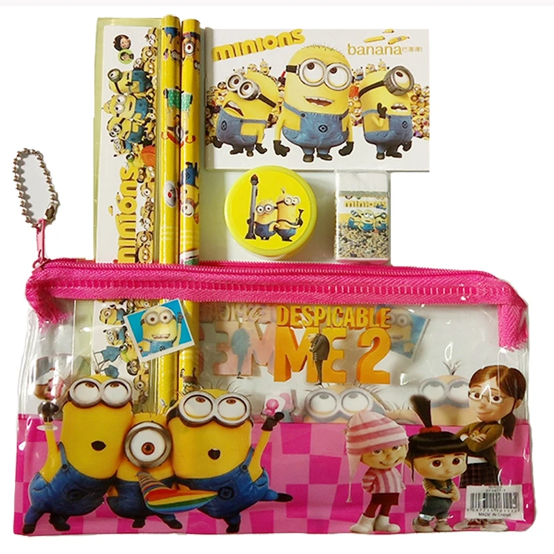 1 set cute cartoon red minion pencil case for kids sticker school supplies stationery kawaii pencil cases for girls gift
1 set cute cartoon red minion pencil case for kids sticker school supplies stationery kawaii pencil cases for girls gift