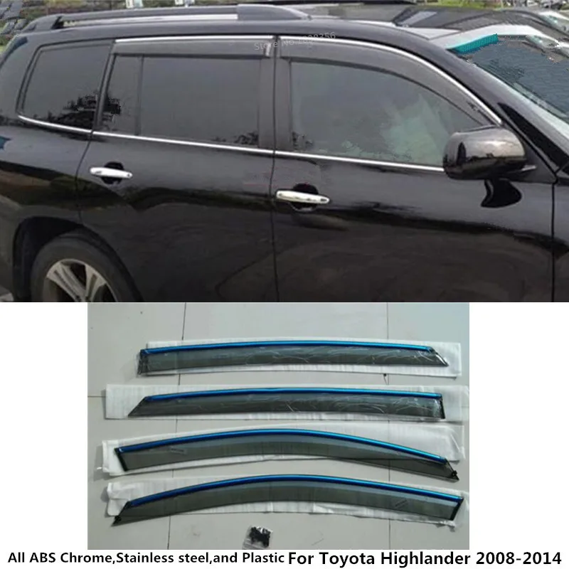 Car body plastic Window glass Wind Visor Rain/Sun Guard Vent frame 4pcs for Toyota Highlander 2008 2009 2010 2011 2012 2013 2014
Car body plastic Window glass Wind Visor Rain/Sun Guard Vent frame 4pcs for Toyota Highlander 2008 2009 2010 2011 2012 2013 2014