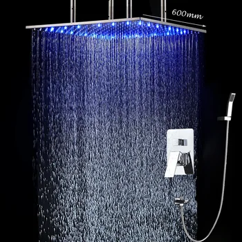 Bath Shower Units Ceiling Rain Shower LED Set Hot & Cold Water Mixer Valve Bathroom Products/ 24 inch Big Rainfall
Bath Shower Units Ceiling Rain Shower LED Set Hot & Cold Water Mixer Valve Bathroom Products/ 24 inch Big Rainfall