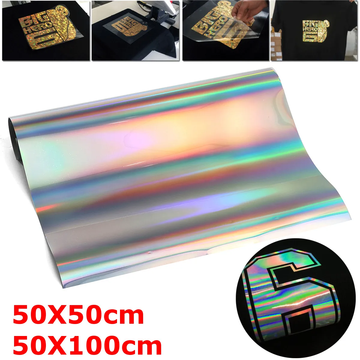 Free Shipping 1 Sheet 50x50/100cm Laser Colorful PVC Heat Transfer Vinyl Heat Press T-shirt Iron On HTV Printing SALE
Free Shipping 1 Sheet 50x50/100cm Laser Colorful PVC Heat Transfer Vinyl Heat Press T-shirt Iron On HTV Printing SALE