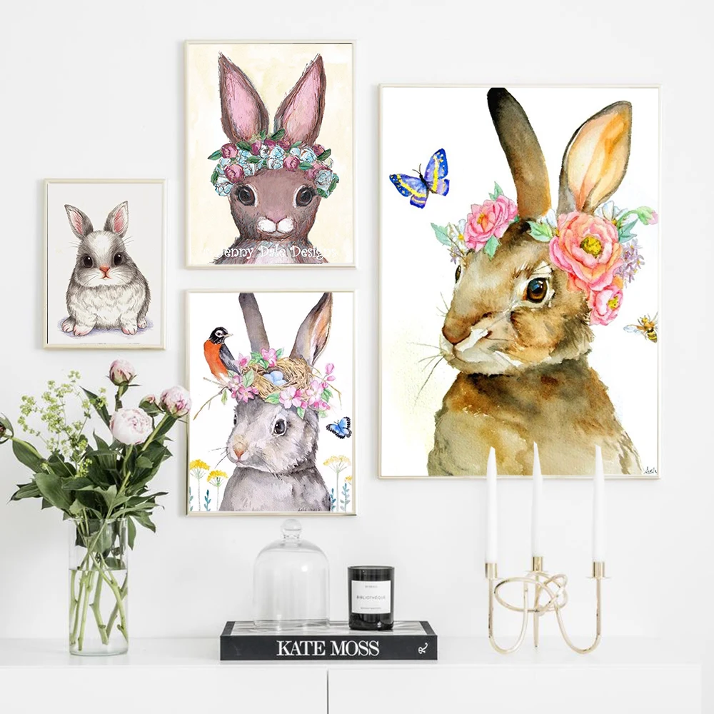 Pop Rabbit With Flower Crown Canvas Painting Nordic Poster Wall Art Prints Scandinavian Animal Decoration Pictures Living Room
Pop Rabbit With Flower Crown Canvas Painting Nordic Poster Wall Art Prints Scandinavian Animal Decoration Pictures Living Room