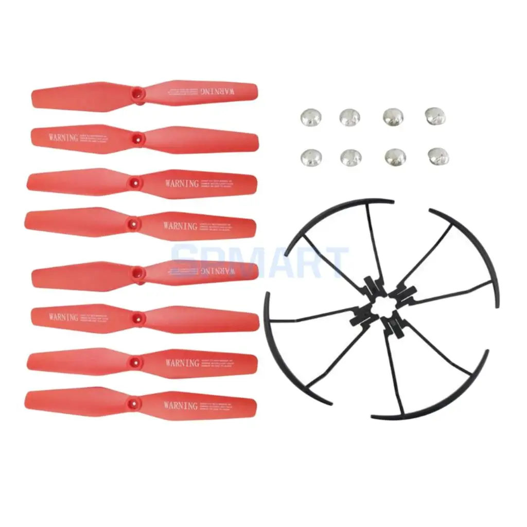 RC Four-Axis Airplane Spare Part Propeller+Bumper Guards Combo Set for VISUO XS809 XS809W XS809HW 8807 8807W