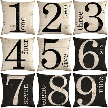 Black White Numbers Sofa Decorative Cushion Cover Pillow Pillowcase Cotton Linen 45*45 Throw Pillow Home Decor Pillowcover 40610
Black White Numbers Sofa Decorative Cushion Cover Pillow Pillowcase Cotton Linen 45*45 Throw Pillow Home Decor Pillowcover 40610