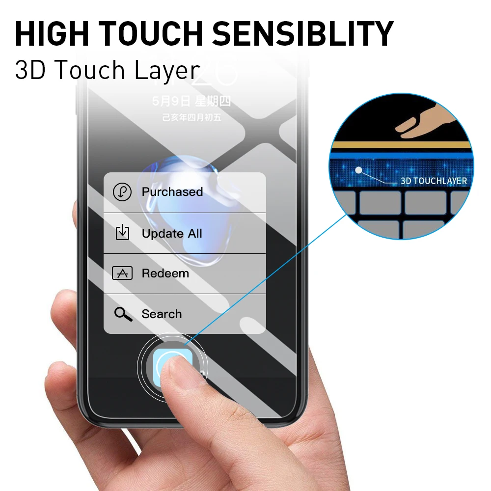 ZRSE Protective Glass For Iphone 6 6s 7 8 Plus X Glass On Iphone 7 6 8 X R Xs Max Screen Protector Iphone 7 6 Screen Protection (2)