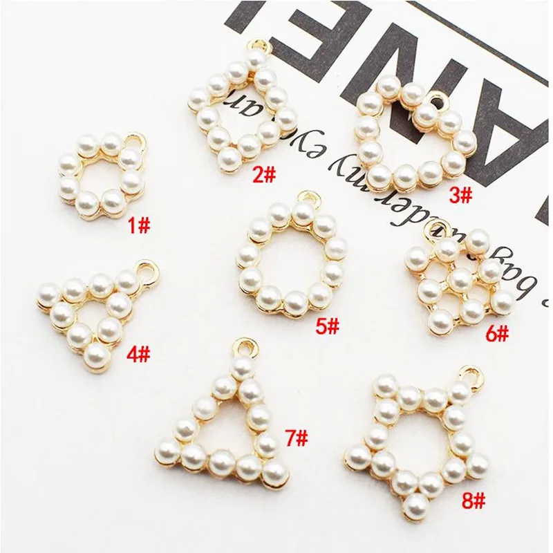 Gold Alloy White Imitation Pearl Round Triangle Heart Five-pointed Star Dangle Charm Pendent For DIY Jewelry Making Accessories
Gold Alloy White Imitation Pearl Round Triangle Heart Five-pointed Star Dangle Charm Pendent For DIY Jewelry Making Accessories