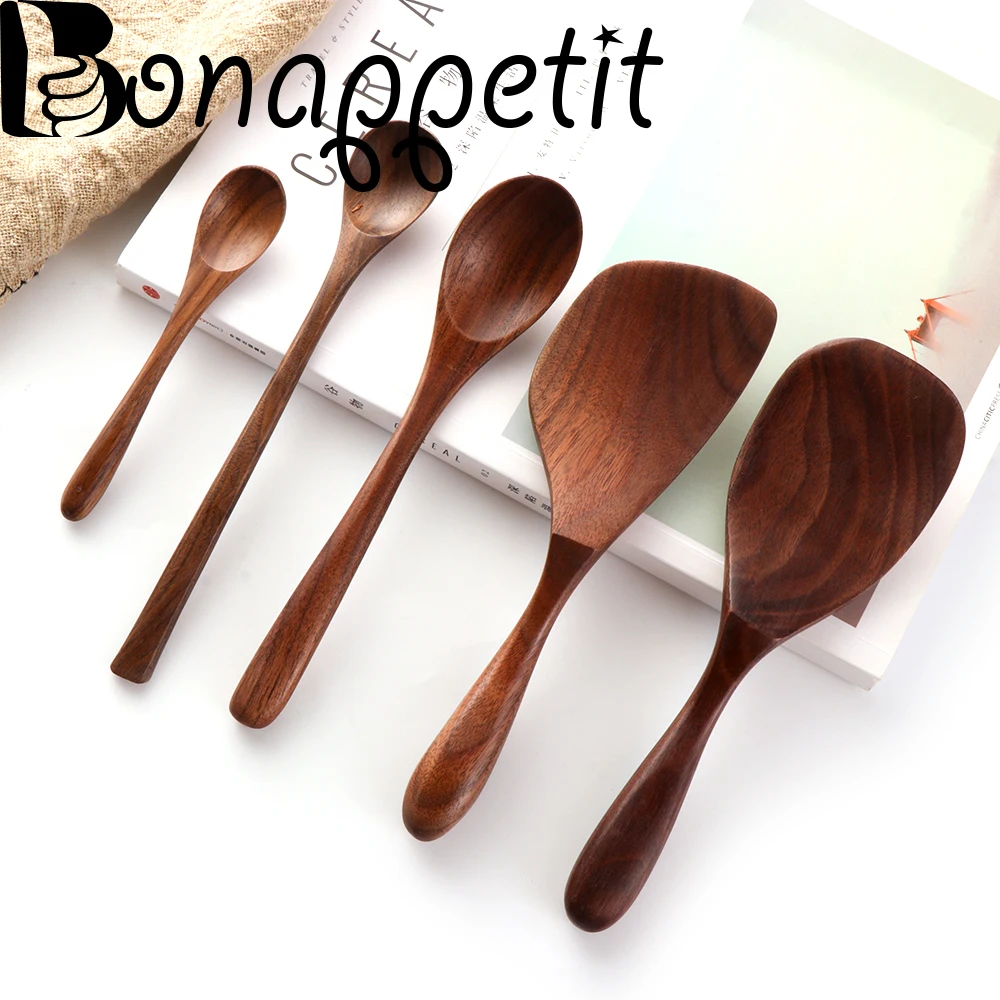 1 PC Black Walnut Coffee Honey Spoons Wooden Japanese Style Stir Long Scoop Soup Rice Desserts Condiment Spoon Kitchen Tableware
1 PC Black Walnut Coffee Honey Spoons Wooden Japanese Style Stir Long Scoop Soup Rice Desserts Condiment Spoon Kitchen Tableware
