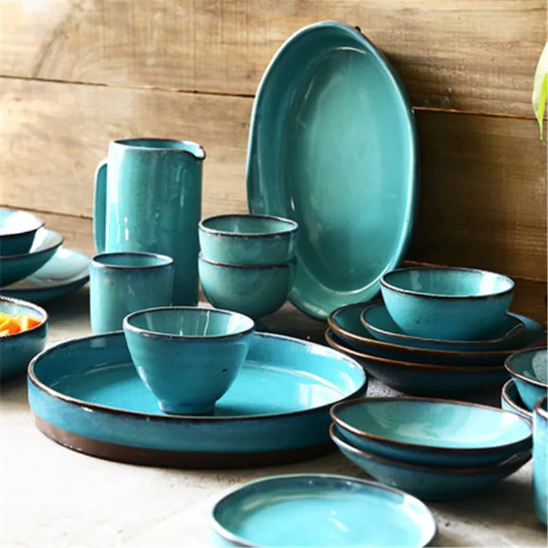 NIMITIME Ceramic Blue And Green Household Soup Salad Bowl Western Dish Rice Bowl Tableware Set
NIMITIME Ceramic Blue And Green Household Soup Salad Bowl Western Dish Rice Bowl Tableware Set