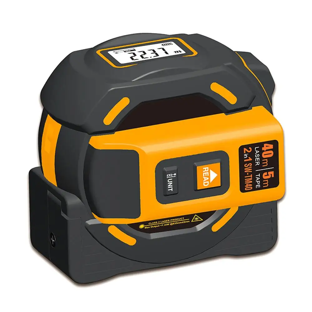 Laser Distance Meter Range Finder 40M 60M Laser Tape Measure Digital Retractable 5m Laser Rangefinder Ruler Survey Tool 
Laser Distance Meter Range Finder 40M 60M Laser Tape Measure Digital Retractable 5m Laser Rangefinder Ruler Survey Tool