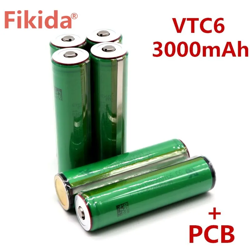 4PCS Original VTC6 3.7V 3000mAh rechargeable Li-ion battery 18650 for Sony US18650 VTC6 30A PCB Flashlight battery
4PCS Original VTC6 3.7V 3000mAh rechargeable Li-ion battery 18650 for Sony US18650 VTC6 30A PCB Flashlight battery