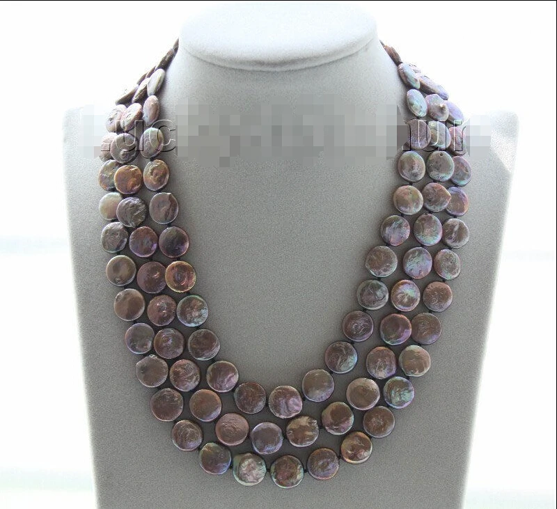 15.5"-17.5" 3row 12mm coin fastener light coffee pearl necklace j9510 ^^^@^Noble style Natural Fine jewe FREE SHIPPING
15.5"-17.5" 3row 12mm coin fastener light coffee pearl necklace j9510 ^^^@^Noble style Natural Fine jewe FREE SHIPPING