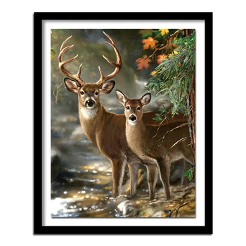 Full Picture of drill 5D diamond painting DIY diamond embroidery forest two deer Cross Stitch Rhinestone decoration YQ 
Full Picture of drill 5D diamond painting DIY diamond embroidery forest two deer Cross Stitch Rhinestone decoration YQ