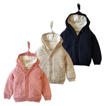 Unisex Boys Girls Winter Autumn Hooded Long Sleeve Solid Color Warm Thicken Knit Fleece Sweaters with Pockets
Unisex Boys Girls Winter Autumn Hooded Long Sleeve Solid Color Warm Thicken Knit Fleece Sweaters with Pockets