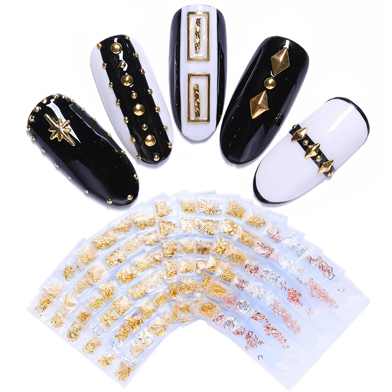 3D Nail Studs Summer Shell Slider Mixed Size Gold Color Star Moon Heart Geometric Shape Hollow Nail Art Decorations Tips
3D Nail Studs Summer Shell Slider Mixed Size Gold Color Star Moon Heart Geometric Shape Hollow Nail Art Decorations Tips