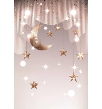 Colorwonder Photography Background Twinkle Twinkle Stars with Golden Glitter Moon 5x7ft Curtain with Dots Backdrop for Newborn
Colorwonder Photography Background Twinkle Twinkle Stars with Golden Glitter Moon 5x7ft Curtain with Dots Backdrop for Newborn