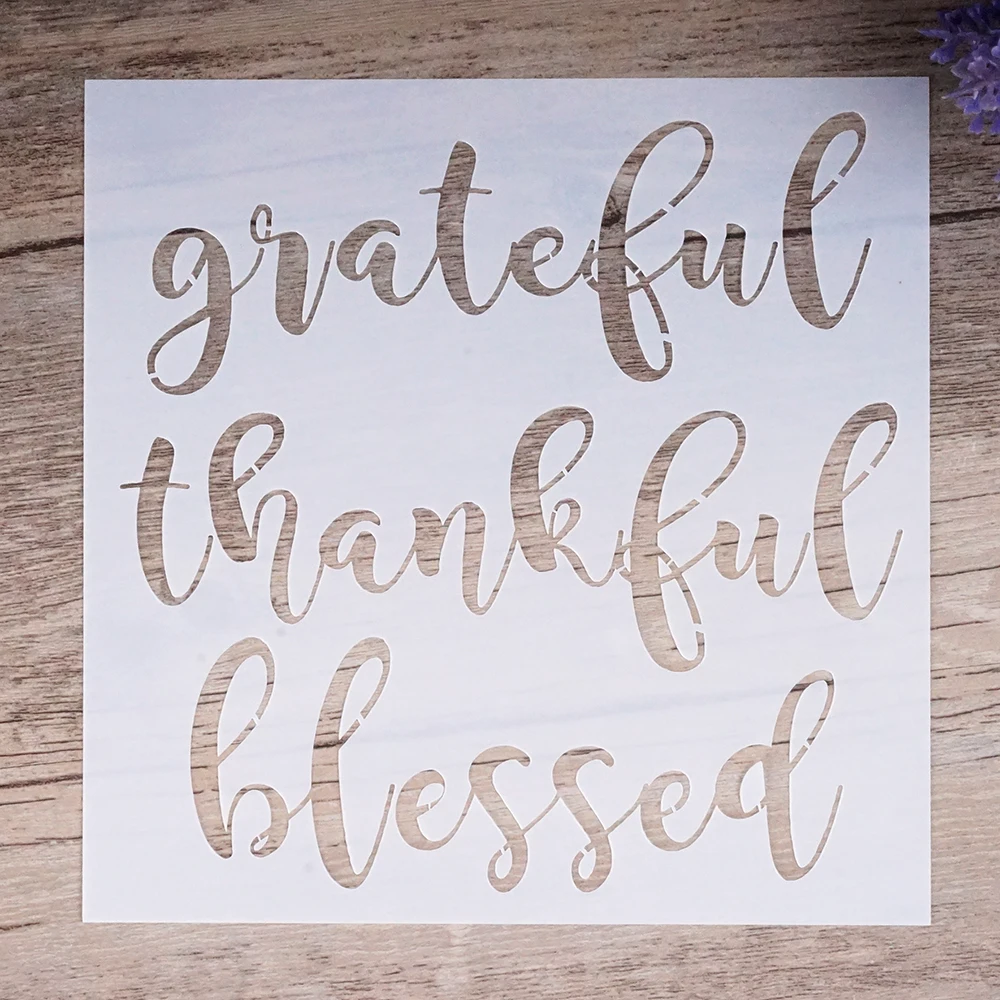 15 cm DIY Craft Thankful Blessed Stencils For Walls Painting Scrapbooking Stamping Stamps Album Decorative Embossing Paper Cards
15 cm DIY Craft Thankful Blessed Stencils For Walls Painting Scrapbooking Stamping Stamps Album Decorative Embossing Paper Cards
