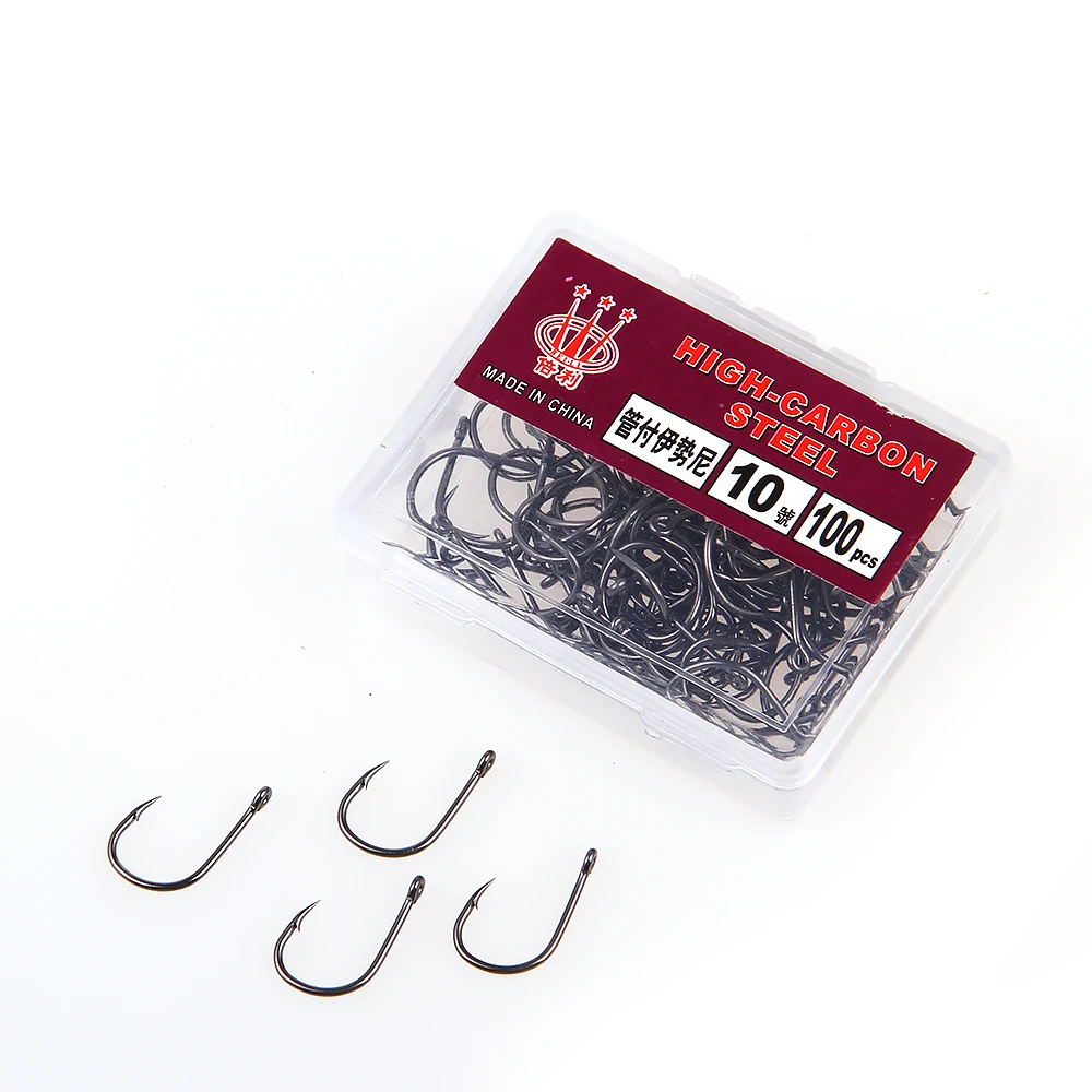 FISH KING 50-100PC/Lot High Carbon Steel Fishing Hooks Carp Fishing Barbed Hook Fishing Accessories Jig Head Peche Tackle
FISH KING 50-100PC/Lot High Carbon Steel Fishing Hooks Carp Fishing Barbed Hook Fishing Accessories Jig Head Peche Tackle