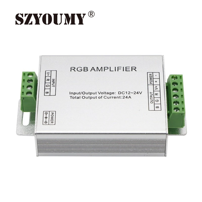 SZYOUMY DC12-24V 12A RGB Amplifier Controller For 3528 5050 RGB LED Strip Module Light
SZYOUMY DC12-24V 12A RGB Amplifier Controller For 3528 5050 RGB LED Strip Module Light