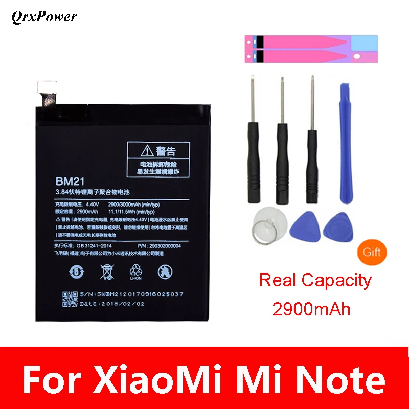 Оригинальная Аккумуляторная Батарея BM21 для Xiaomi Mi Note 3 ГБ ОЗУ с реальной емкостью