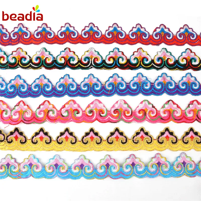 New Arrival 30mm 4meters Bohemian Tibetan Ethnic Cloud Shape Embroidered Lace Trim for Garment Accessories DIY Craft Making
New Arrival 30mm 4meters Bohemian Tibetan Ethnic Cloud Shape Embroidered Lace Trim for Garment Accessories DIY Craft Making