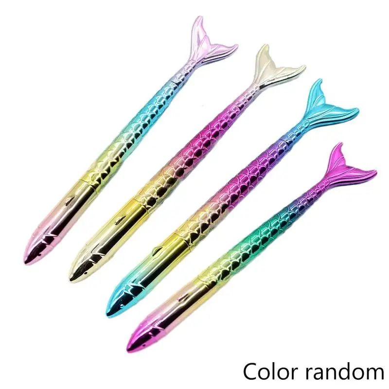 Creative Stationery Cartoon Mermaid Modeling Ballpoint Pen Uv Plating Gradient Color Colorful Fish Tail Gel Pen School Supplies
Creative Stationery Cartoon Mermaid Modeling Ballpoint Pen Uv Plating Gradient Color Colorful Fish Tail Gel Pen School Supplies