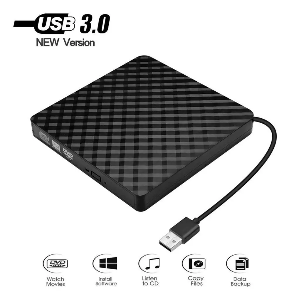 USB 3.0 External CD/DVD ROM Player DVD Drive High Speed Data Transfer Reader Writer Recorder for Laptop Desktop Macbook r20
USB 3.0 External CD/DVD ROM Player DVD Drive High Speed Data Transfer Reader Writer Recorder for Laptop Desktop Macbook r20