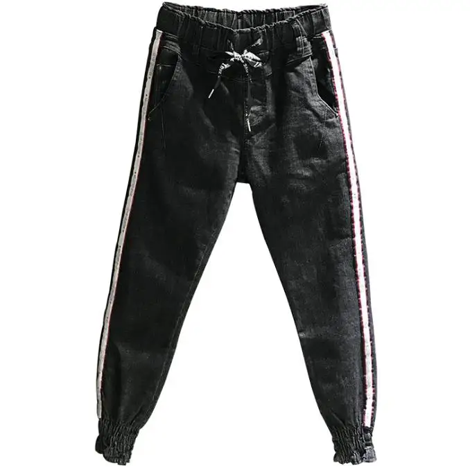 spring Autumn new side stripe jeans women elastic high waist feet carrot loose Harlan pants plus size 27-32!
spring Autumn new side stripe jeans women elastic high waist feet carrot loose Harlan pants plus size 27-32!