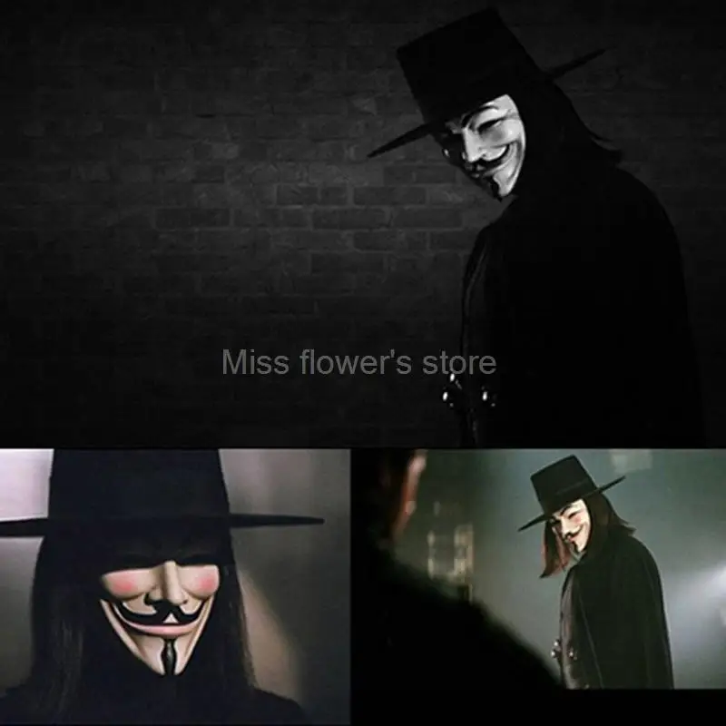 V For Vendetta Anonymous Guy Fawke Movie Face Mask Halloween Masquerade Cosplay Prop
V For Vendetta Anonymous Guy Fawke Movie Face Mask Halloween Masquerade Cosplay Prop