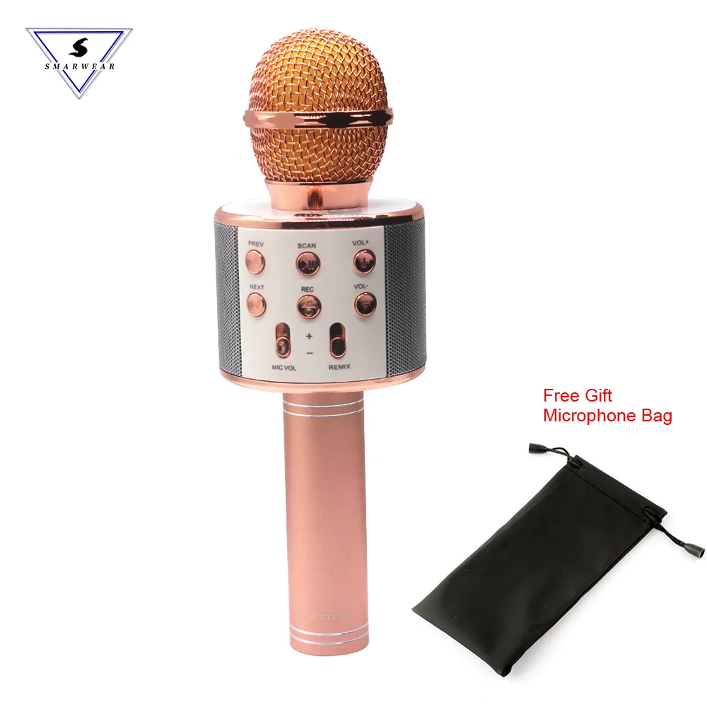 Original WS-858 karaoke microphone wireless bluetooth speaker FM radio Mini Home PortableUSB MP3 Player Speaker record sing mic
Original WS-858 karaoke microphone wireless bluetooth speaker FM radio Mini Home PortableUSB MP3 Player Speaker record sing mic