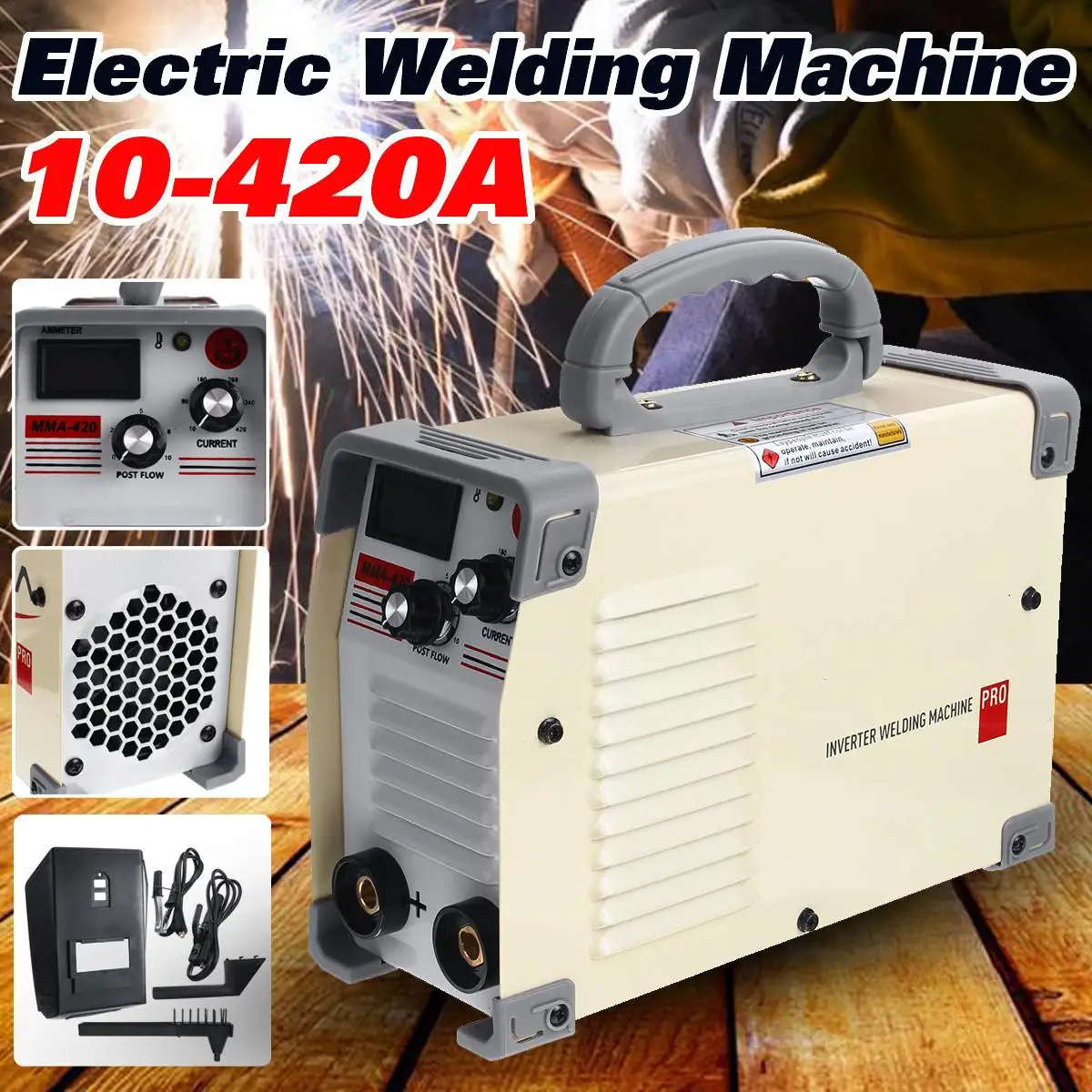 New 220V AC 10-420A Handheld Mini MMA DC Inverter Welding Machine With Clamp For Welding Working Welders Inverter Machine Tool
New 220V AC 10-420A Handheld Mini MMA DC Inverter Welding Machine With Clamp For Welding Working Welders Inverter Machine Tool