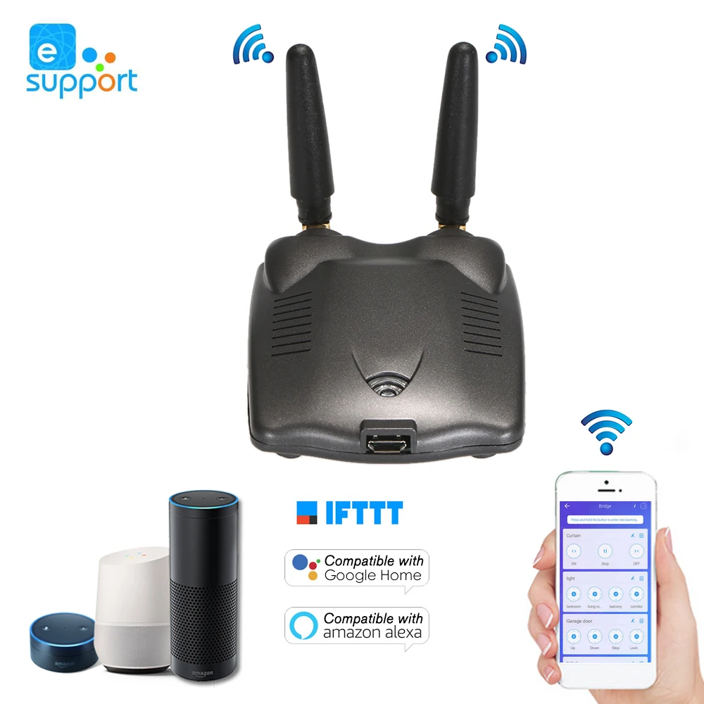RF Bridge 315MHz 433MHz Smart Home Automation Module Wifi Wireless Switch Universal Timer DIY Convert 315/433MHz RF Remote
RF Bridge 315MHz 433MHz Smart Home Automation Module Wifi Wireless Switch Universal Timer DIY Convert 315/433MHz RF Remote