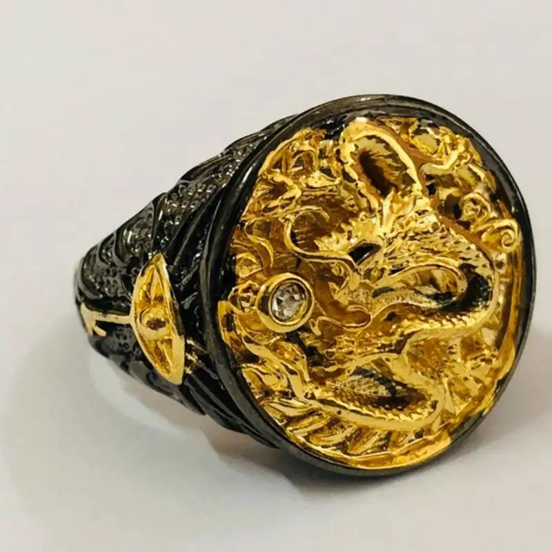1Pc Vintage Dragon Rings Black Gun Gold Animal Male Ring Fashion Gothic Punk Ring Party Jewelry Chinese Style
1Pc Vintage Dragon Rings Black Gun Gold Animal Male Ring Fashion Gothic Punk Ring Party Jewelry Chinese Style