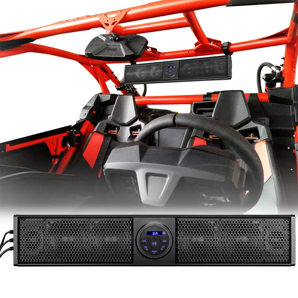 ATV UTV 1.75-2.25 inch Sound Bar With Bluetooth Controller for Polaris RZR 1000 for Can-Am Maverick X3 for Arctic Cat
ATV UTV 1.75-2.25 inch Sound Bar With Bluetooth Controller for Polaris RZR 1000 for Can-Am Maverick X3 for Arctic Cat