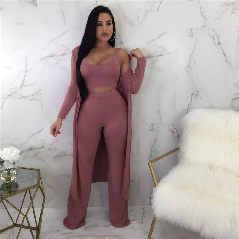 Plus Size 3 Piece Set Women Matching Sets Bandage Long Sleeve Cardigan Coat Wide Leg Pants Top Women's Suits Conjunto Feminino
Plus Size 3 Piece Set Women Matching Sets Bandage Long Sleeve Cardigan Coat Wide Leg Pants Top Women's Suits Conjunto Feminino