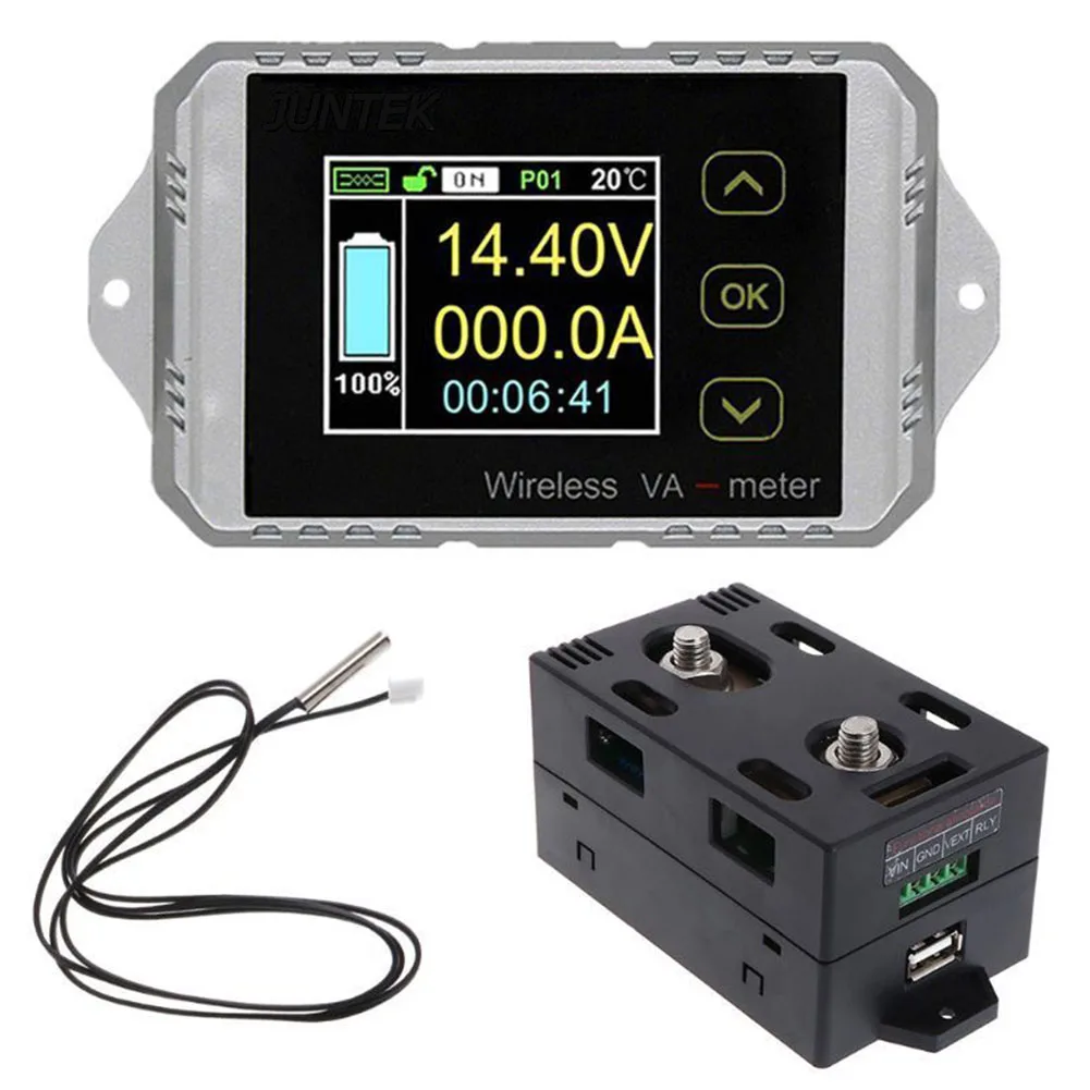Battery Capacity Multi Protection Power Ammeter Voltmeter Watt Hour Car User-friendly Test Meter Wireless Coulometer LCD Display
Battery Capacity Multi Protection Power Ammeter Voltmeter Watt Hour Car User-friendly Test Meter Wireless Coulometer LCD Display