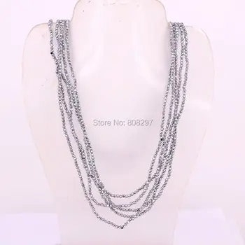 Wholesale 6Pcs Silver Color Hematite beads necklace Long chain necklace charm necklaces
Wholesale 6Pcs Silver Color Hematite beads necklace Long chain necklace charm necklaces