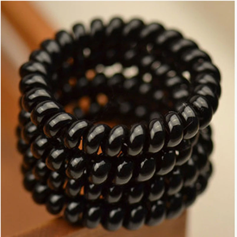 4pcs Black Color Telephone Wire Elastic Rubber Hair Gum Hairdressing Tools For Women Baby Hair Accessories Children Hair Ties
4pcs Black Color Telephone Wire Elastic Rubber Hair Gum Hairdressing Tools For Women Baby Hair Accessories Children Hair Ties