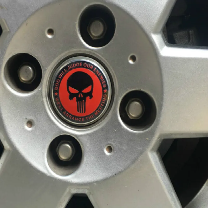 4pcs 56.5mm Cool The Punisher Car Steering tire Wheel Center sticker Hub Cap Emblem Badge Decals Symbol Car styling accessories
4pcs 56.5mm Cool The Punisher Car Steering tire Wheel Center sticker Hub Cap Emblem Badge Decals Symbol Car styling accessories