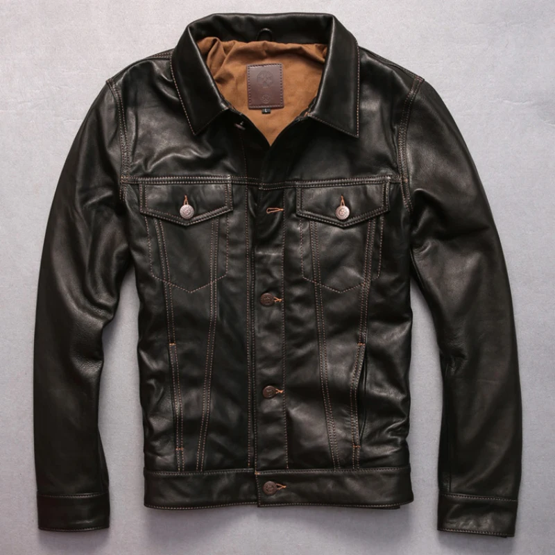 AVIREX FLY Men's Sheepskin Motorcycle Jacket Spring Autumn Vintage Genuine Leather Jacket Male Brand High Quality Soft Coats
AVIREX FLY Men's Sheepskin Motorcycle Jacket Spring Autumn Vintage Genuine Leather Jacket Male Brand High Quality Soft Coats