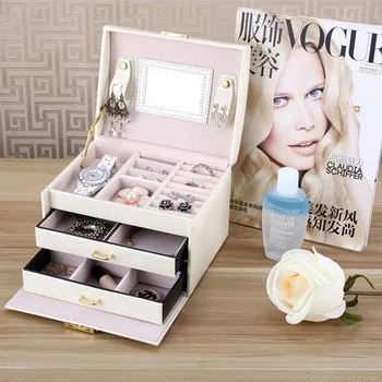 Large Makeup Organizer Jewelry Box Packaging 3 Layers 2 Drawers Cosmetics Storage Box Basket Ring Watch Container Various Styles
Large Makeup Organizer Jewelry Box Packaging 3 Layers 2 Drawers Cosmetics Storage Box Basket Ring Watch Container Various Styles