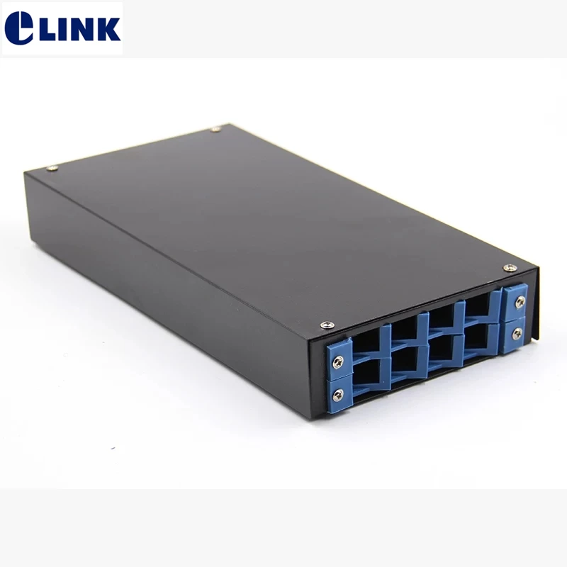 

8 cores FTTH SC blank terminal box SPCC 8 ports LC ST FC fiber optic patch panel FTTX distribution box black ELINK 3pcs