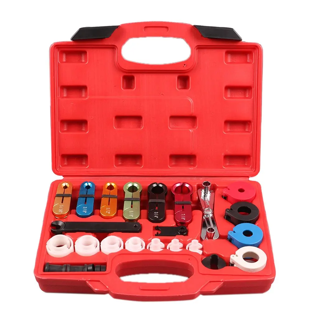 22PCS/SET Professional Design Automobile Car Air Conditioning Cold Tube Fast Joint Dismantler Wrench Tools Set
22PCS/SET Professional Design Automobile Car Air Conditioning Cold Tube Fast Joint Dismantler Wrench Tools Set