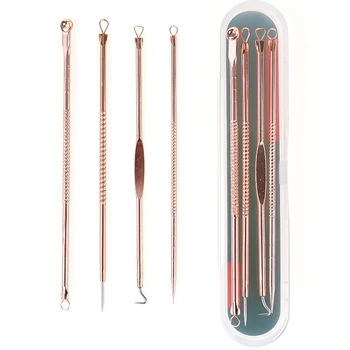 4PCS Blackhead Extractor Rose Gold Black Dots Cleaner Acne Blemish Remover Needles Set Black Spots Pore Cleanser Tool
4PCS Blackhead Extractor Rose Gold Black Dots Cleaner Acne Blemish Remover Needles Set Black Spots Pore Cleanser Tool