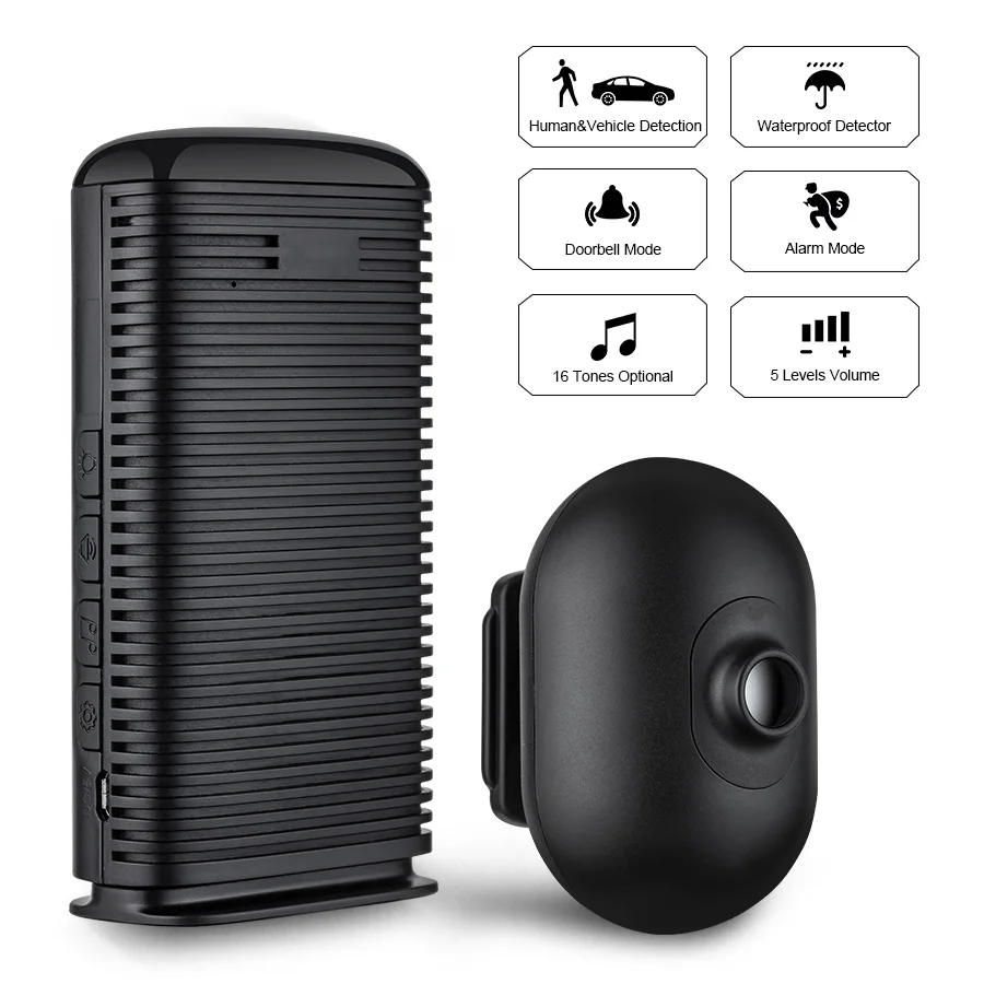 FUERS DW9 Wireless Home Security Alarm Waterproof PIR Motion Sensor Detector Vechicle Driveway Garage Burglar Alarm Systerm
FUERS DW9 Wireless Home Security Alarm Waterproof PIR Motion Sensor Detector Vechicle Driveway Garage Burglar Alarm Systerm