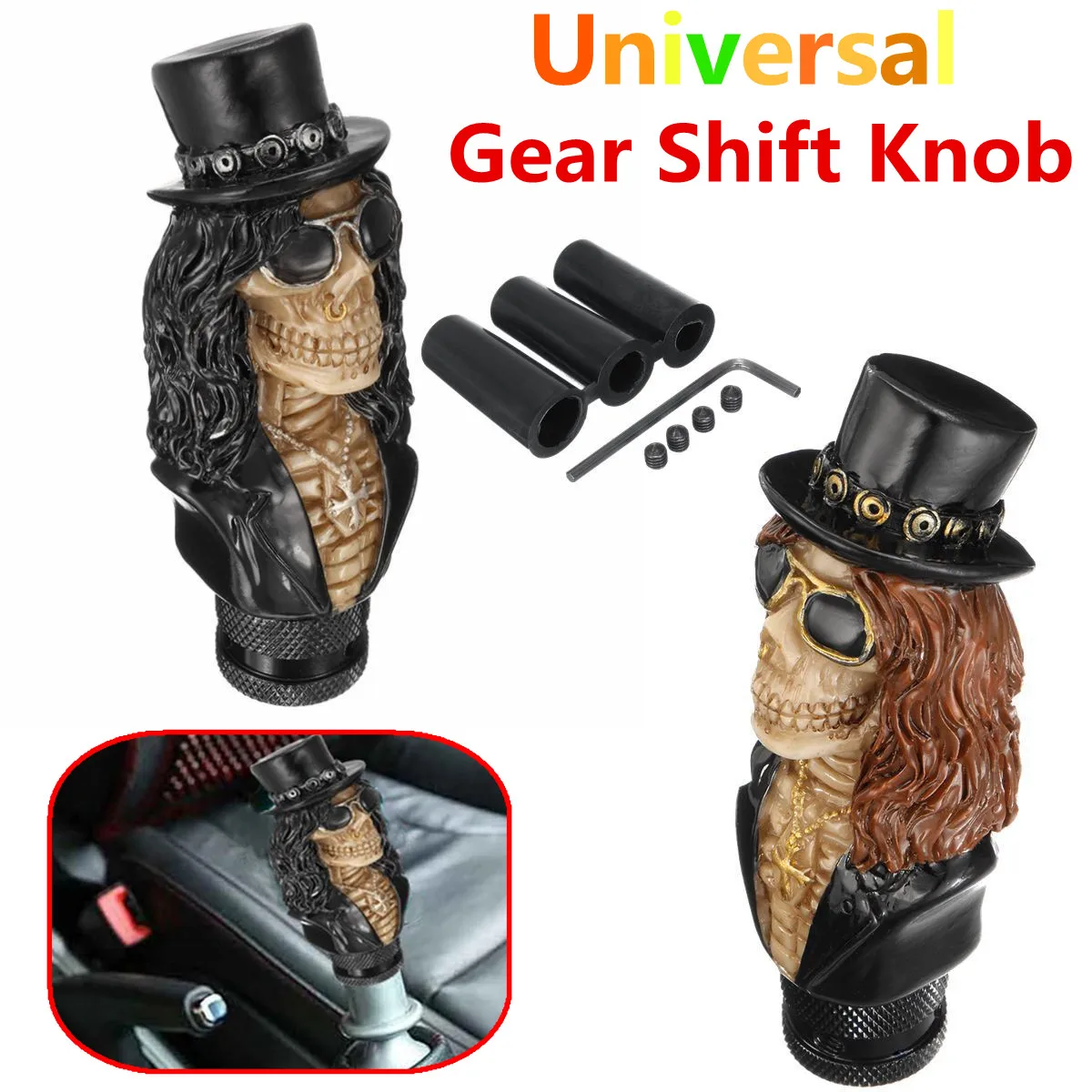 Universal Car Manual Gear Shift Knob Stick Skull Head Designed Shifter Lever Stick
Universal Car Manual Gear Shift Knob Stick Skull Head Designed Shifter Lever Stick