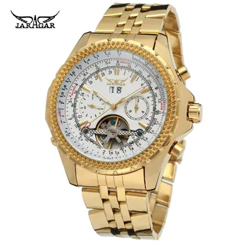 JARAGAR Luxury Watches Gear Case Tourbillon Automatic Calendar Dial Steel Band Mechanical Men Dress Wrist Watch
JARAGAR Luxury Watches Gear Case Tourbillon Automatic Calendar Dial Steel Band Mechanical Men Dress Wrist Watch