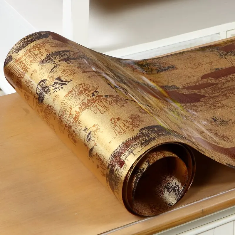 Creative Chinese Song Dynasty Famous paintings PVC tablecloths Waterproof and heat insulation Classical gold color Table mat
Creative Chinese Song Dynasty Famous paintings PVC tablecloths Waterproof and heat insulation Classical gold color Table mat
