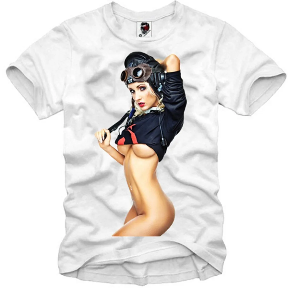 2018 Hot Sale New Men'S T Shirt T-SHIRT SEXY PIN UP AVIATOR 50s PILOT ROCKABILLY O-Neck Tee
2018 Hot Sale New Men'S T Shirt T-SHIRT SEXY PIN UP AVIATOR 50s PILOT ROCKABILLY O-Neck Tee