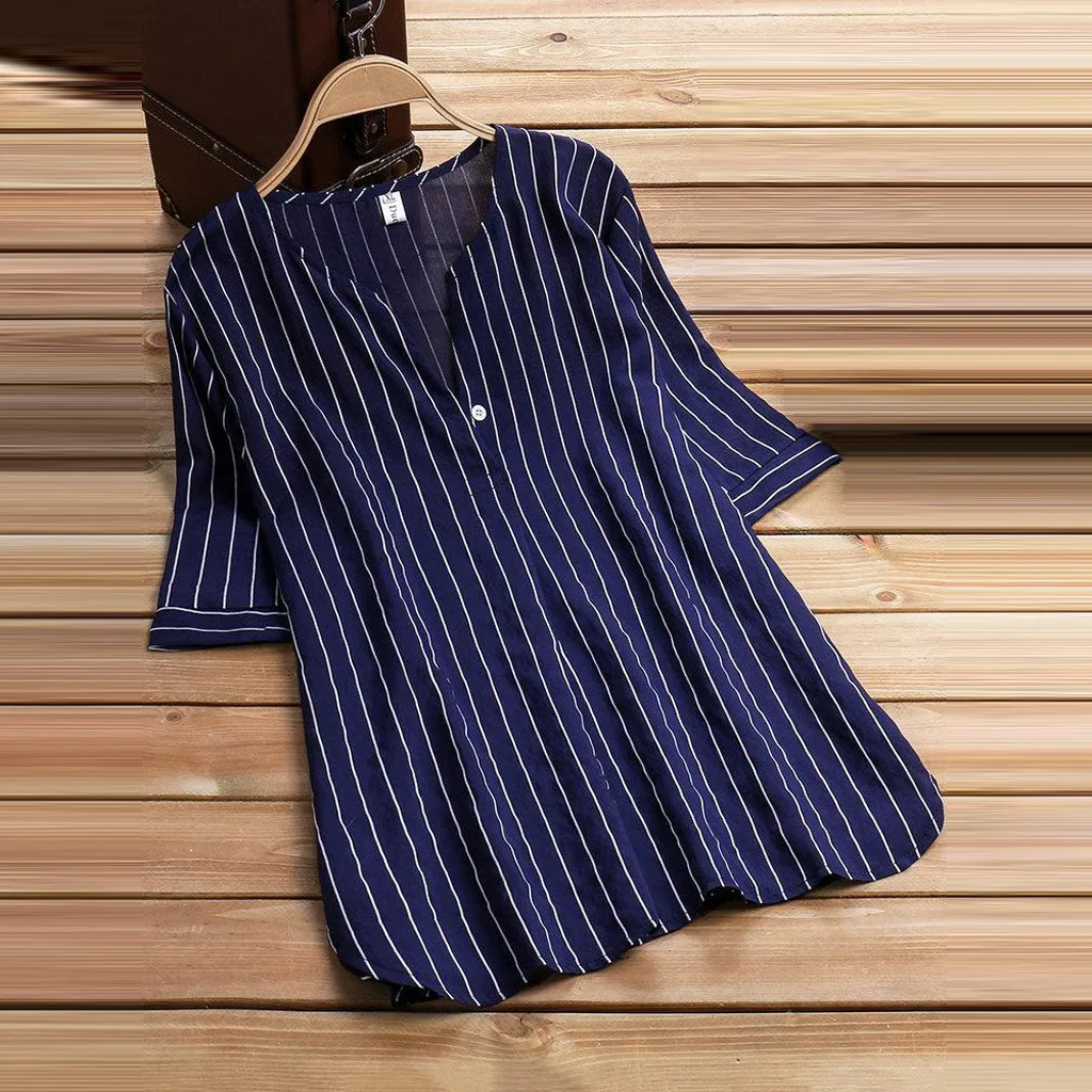 Women's Clothing Women's Cotton Short Sleeve Plus Size Stripe Print Loose Casual Tops women's blouse chiffon blouse
Women's Clothing Women's Cotton Short Sleeve Plus Size Stripe Print Loose Casual Tops women's blouse chiffon blouse